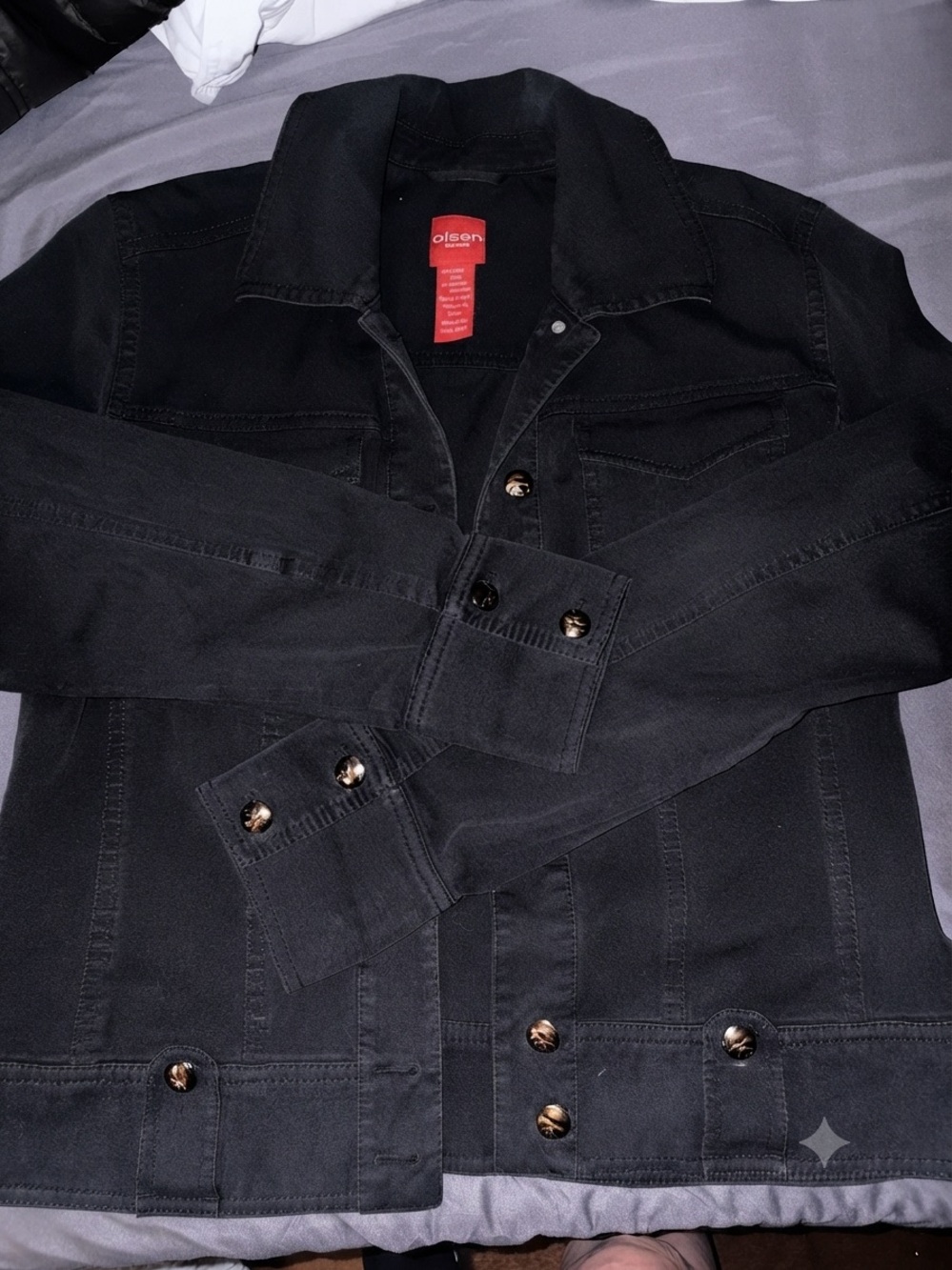 Olsen Men’s Blue Lightweight Button Jacket